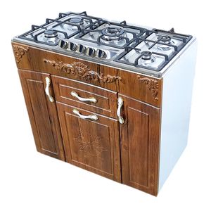 اجاق گاز 5 شعله هاکان مدل اجاق گاز چهار درب صفحه استیل اپکسی کوهان دار با ترموکوپل _ter57