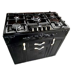 اجاق گاز 5 شعله هاکان مدل چهار درب صفحه لعابی اپکسی کوهان دار باترموکوپل
