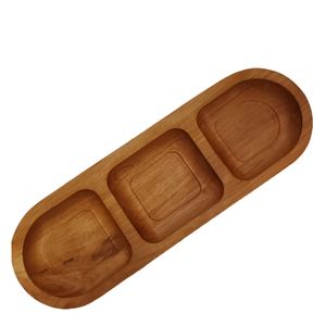 اردوخوری مدل چوبی بیضی سه خانه