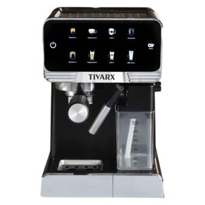 اسپرسوساز 1250 میلی‌لیتری تیوارکس مدل tx 7477 مناسب تهیه اسپرسو کافه لاته موکا کاپوچینو ماکیاتو ریسترتو لانگو آمریکانو کافه اوله و فلت وایت دارای 1 عدد نازل قهوه حالت آماده به کار سیستم گرم کردن فنجان سینی چکه گیر مکانیزم نظافت خودکار