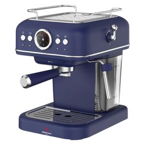 اسپرسوساز 1500 میلی‌لیتری مباشی مدل me ecm2049 با مصرف پودر قهوه مناسب تهیه اسپرسو کاپوچینو و کافه لاته دارای 2 عدد نازل قهوه حالت آماده به کار سیستم گرم کردن فنجان