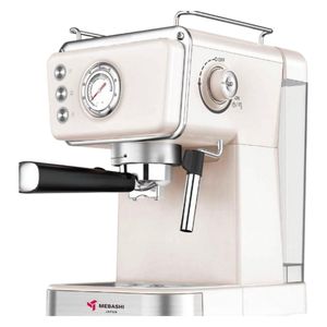 اسپرسوساز 1500 میلی‌لیتری مباشی مدل me ecm2105 مناسب تهیه اسپرسو کاپوچینو و لاته سینی چکه‌گیر