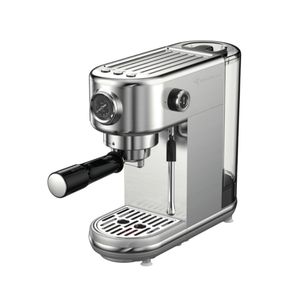 اسپرسوساز 1500 میلی‌لیتری مباشی مدل me ecm2107 با مصرف پودر قهوه مناسب تهیه اسپرسو کافه لاته کاپوچینو و آمریکانو سینی چکه‌گیر