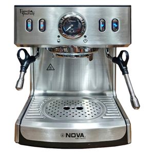 اسپرسوساز 1600 میلی‌لیتری نوا مدل ncm 159 مناسب تهیه اسپرسو کافه لاته کاپوچینو موکا و ماکیاتو دارای 2 عدد نازل قهوه تنظیم میزان بخاردهی