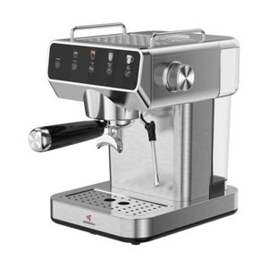 اسپرسوساز نیمه صنعتی 1500 میلی‌لیتری مباشی مدل me ecm2113 با مصرف پودر قهوه مناسب تهیه اسپرسو کاپوچینو ماکیاتو لاته و موکا دارای 2 عدد نازل قهوه سیستم گرم کردن فنجان سینی چکه گیر
