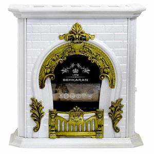 بخاری گازی بهکاران مدل شومینه گارد دار طرح پرنس کد 28000