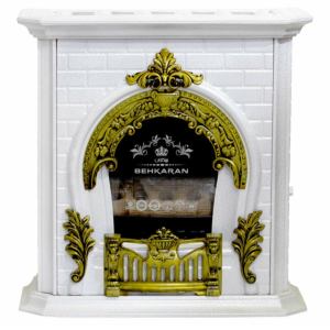 بخاری گازی بهکاران مدل پرنس طرح شومینه دار کد pr 28000