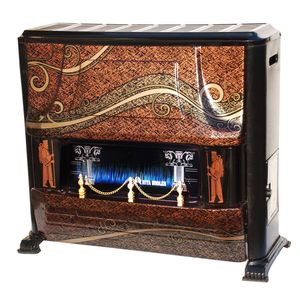 بخاری گازی هیتا شعله طرح شومینه ای گرافیکی پودری مدل لعل hta 150 tv