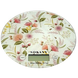 ترازو آشپزخانه دیجیتال سوکانی مدل sk 19033 حداکثر ظرفیت قابل اندازه‌گیری 5 کیلوگرم با دقت اندازه‌گیری 1 گرم