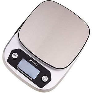 ترازو آشپزخانه دیجیتال مدل sh 131 حداکثر ظرفیت قابل اندازه‌گیری 10 کیلوگرم با دقت اندازه‌گیری 1 گرم
