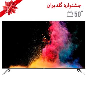 تلویزیون ال ای دی هوشمند جی پلاس مدل gtv 50pu748n سایز 50 اینچ   مخصوص جشنواره گلدیران