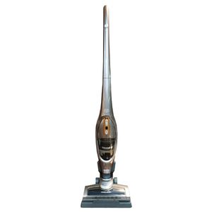جارو شارژی عصایی دلمونتی مدل dl 390 با باتری لیتیومی 22.2 ولت قدرت موتور 22.2 وات دو سرعته و قابلیت استفاده در حالت ایستاده و دستی با برس گردان جمع‌آوری پرز و مو