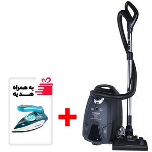 جاروبرقی 1600 وات ایکس ویژن مدل vc 5055 به همراه اتو مسافرتی 1000 وات ایکس ویژن مدل sw 602