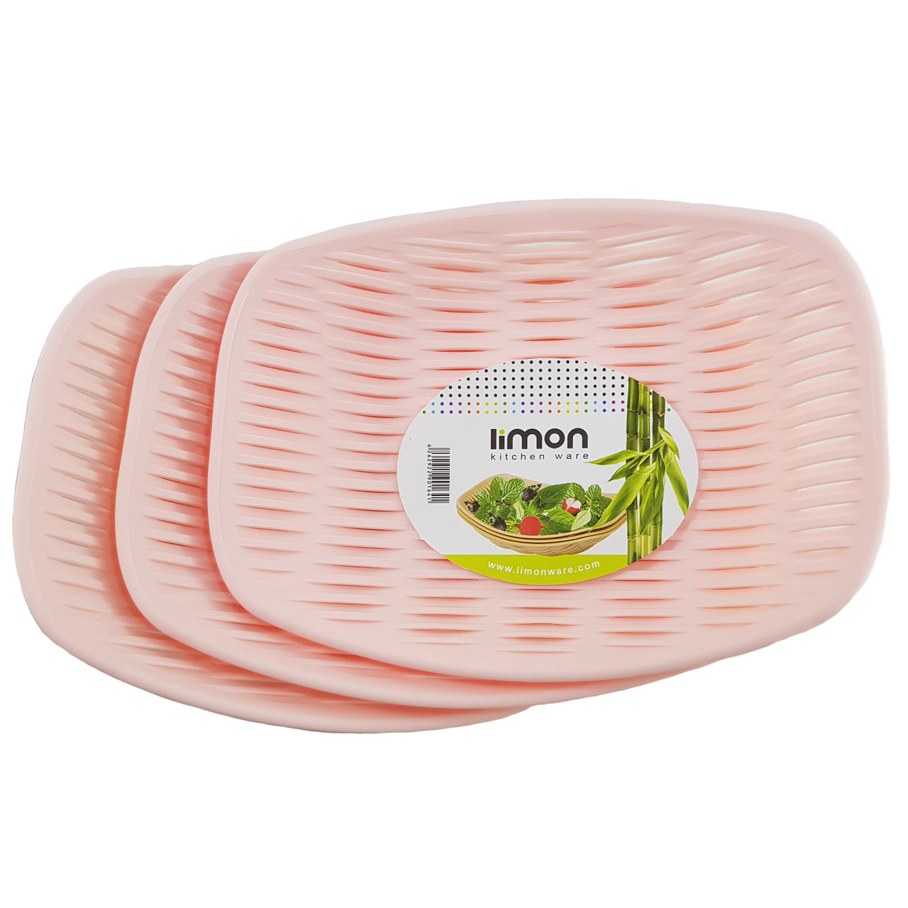 سبد سبزی لیمون مدل kitchen ware بسته 3 عددی