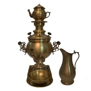 ست سماور زغالی 5 پارچه مدل 004a