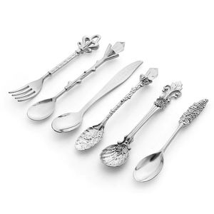 ست قاشق و چنگال مدل silver بسته 6 عددی