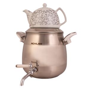 ست قوری و سماور آکیلیس مدل کف چدن کد 5080