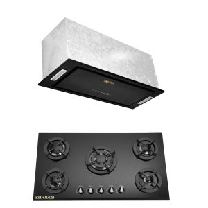ست هود و اجاق گاز صفحه ای زرتوس مدل zg501080