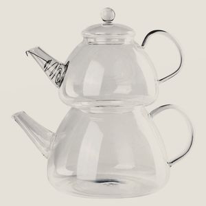 ست کتری و قوری مدل glass pot set