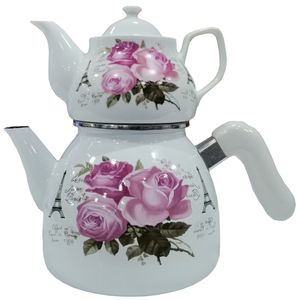 ست کتری و قوری مدل گل رز 004