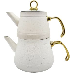 ست کتری و قوری پاچی مدل piramite به همراه استند فلزی