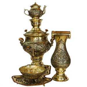 سرویس سماور زغالی مدل cs5b110 ظرفیت 5 لیتر
