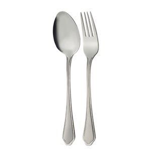 سرویس قاشق و چنگال 12 پارچه ناب استیل مدل ونیز مات