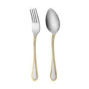 سرویس قاشق و چنگال 12 پارچه ناب استیل مدل ونیز