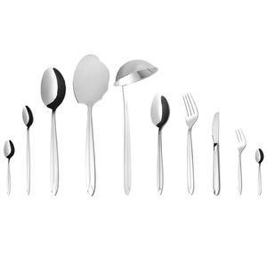 سرویس قاشق و چنگال 46 پارچه ناب استیل مدل palermo مات