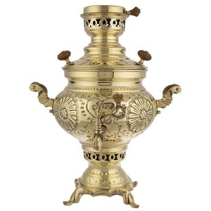 سماور زغالی زمردیان مدل cm 55 ظرفیت 5 لیتر