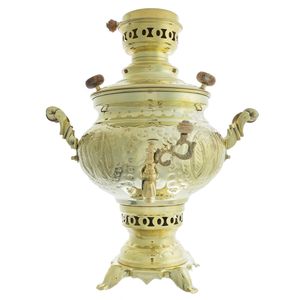سماور زغالی زمردیان مدل cm 555 ظرفیت 5 لیتر