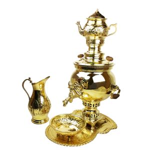 سماور زغالی کد 9930 ظرفیت 6 لیتر