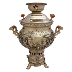 سماور زغالی گلستان مدل norsha z405 ظرفیت 6 لیتر