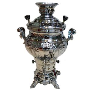 سماور گاز سوز تکسان مدل قلم زنی کد 5501 ظرفیت 6 لیتر