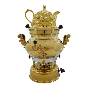 سماور گازی مدل عروس کد j301 ظرفیت 6 لیتر