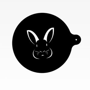 شابلون تزیین قهوه مدل easter bunny