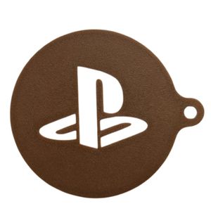 شابلون تزیین قهوه مدل playstation