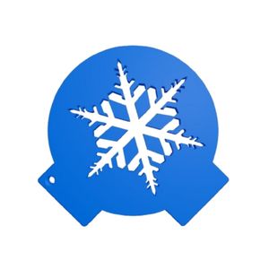 شابلون تزیین قهوه مدل snowflake