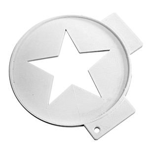 شابلون تزیین قهوه مدل star