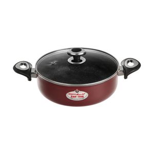 قابلمه کوتاه گرانیتا زرساب با در شیشه ای مدل gt 424kg سایز 24