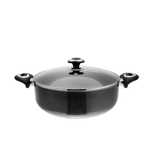 قابلمه کوتاه گرانیتا زرساب با در شیشه ای مدل gt 428kg سایز 28