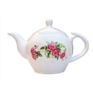 قوری مدل ایتالیا گل سرخی 6 کاپ