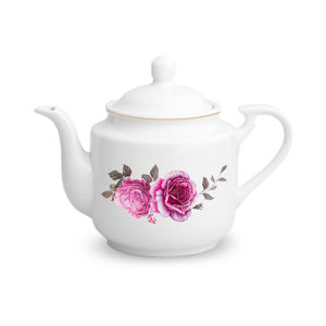 قوری چینی زرین ایران مدل roseflower بزرگ 8