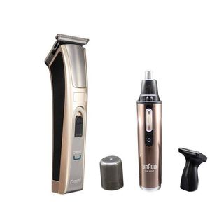 ماشین اصلاح موی صورت کیمی مدل km 5017 به همراه موزن گوش و بینی و ابرو براون مدل br 3007