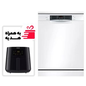 ماشین ظرفشویی 14 نفره بوش مدل sms46nw01b به همراه هدیه هواپز 6.2 لیتر فیلیپس مدل 9270