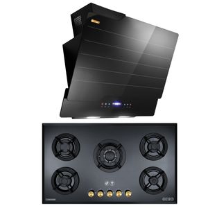 هود و اجاق گاز صفحه ای درخشان مدل نوت مشکی g601