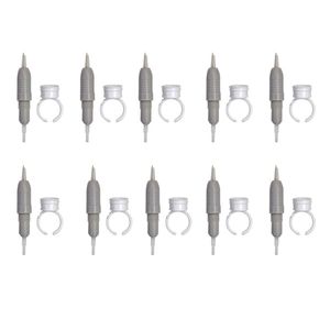 کارتریج میکرونیدلینگ مدل flat needle 3 به همراه تشتک تتو مجموعه 10 عددی