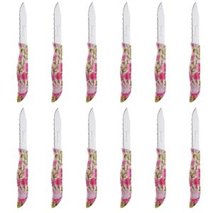 کارد میوه خوری رومانتیک هوم طرح گل مدل z46 مجموعه 12 عددی