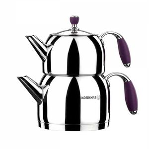 کتری و قوری کرکماز مدل flora کد a119 03 به همراه ست 3 عددی اردورخوری