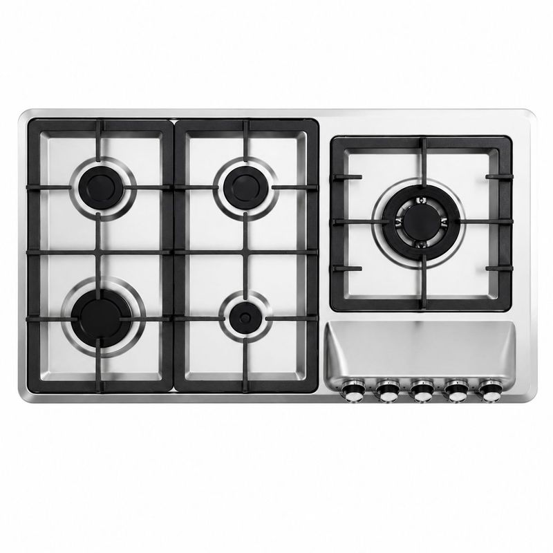 اجاق گاز صفحه‌ای پنج شعله اسپرتج مدل استیل s5505